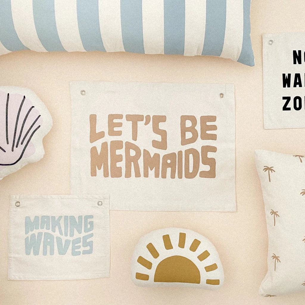 LETS BE MERMAIDS BANNER CLAY
