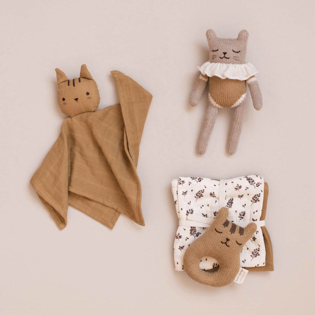 kitten knit toy | ochre bodysuit