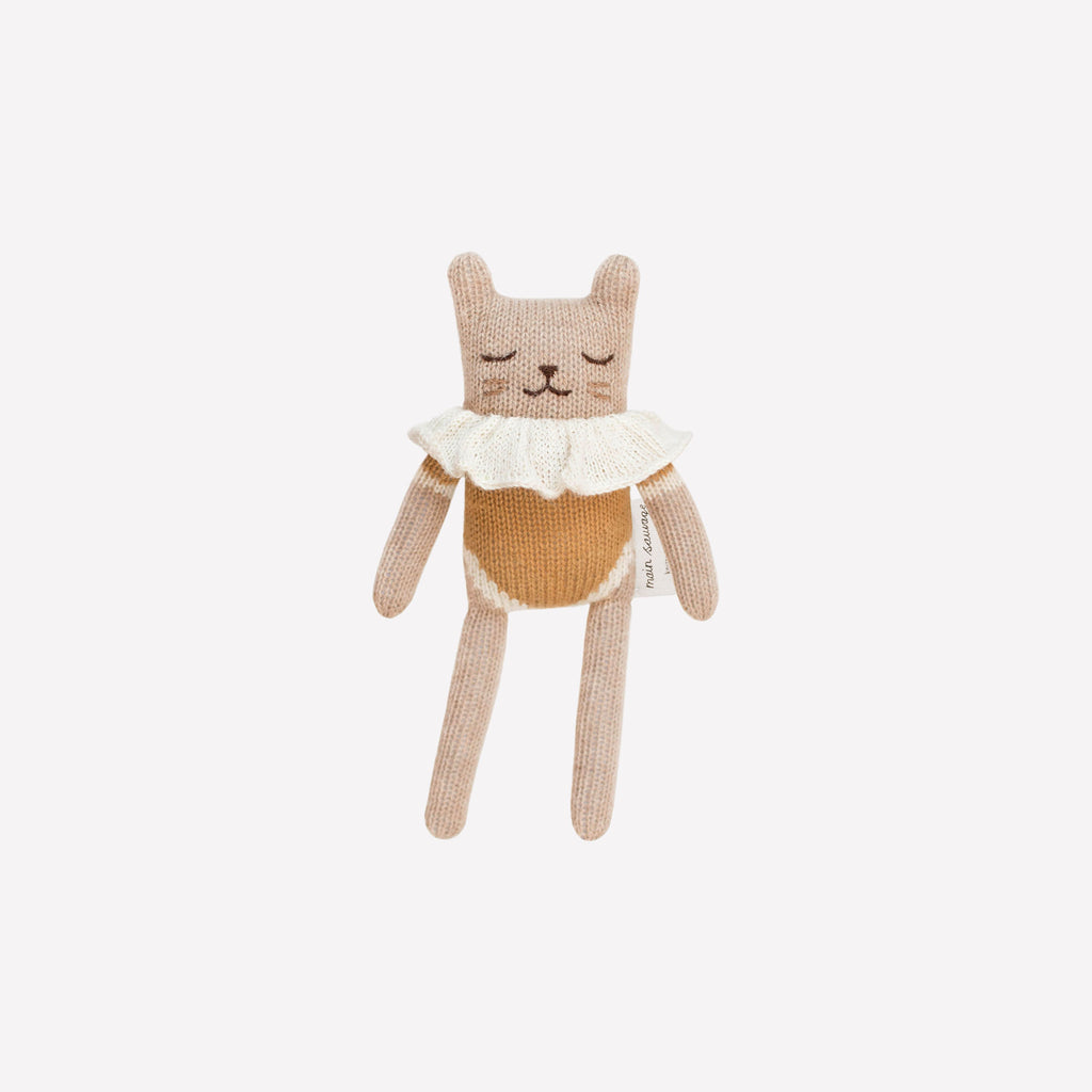 kitten knit toy | ochre bodysuit