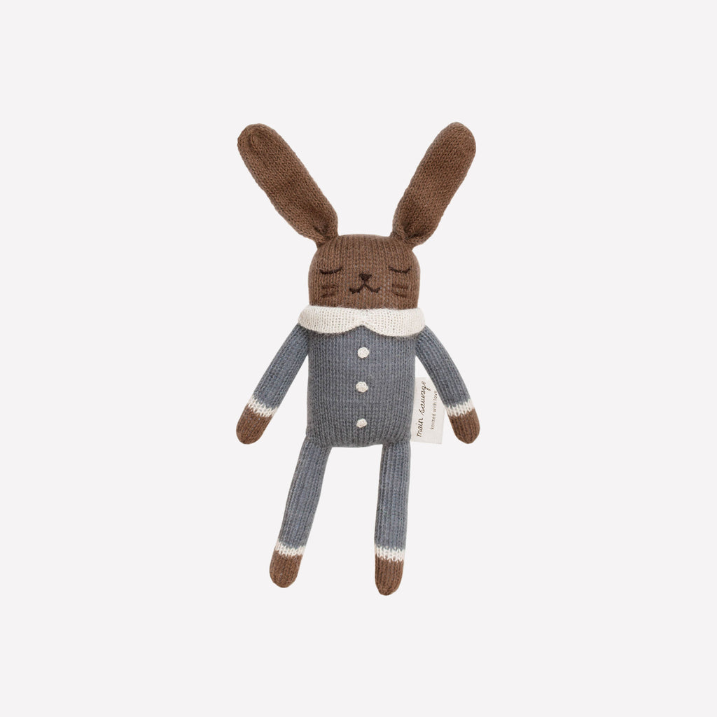 bunny knit toy | slate jumpsuit