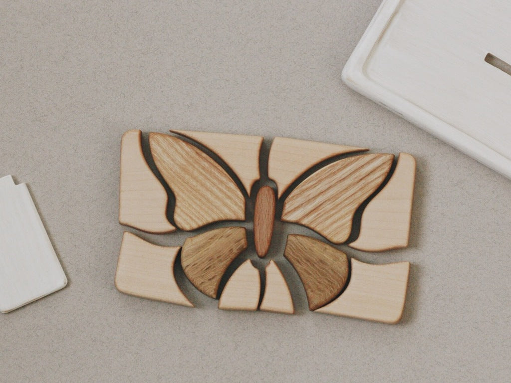 Wooden mosaic BUTTERFLY